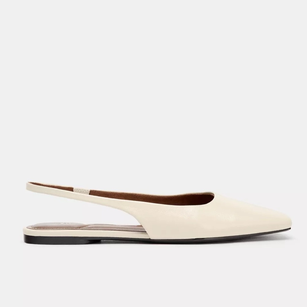 Zara Cream Slingback Flats